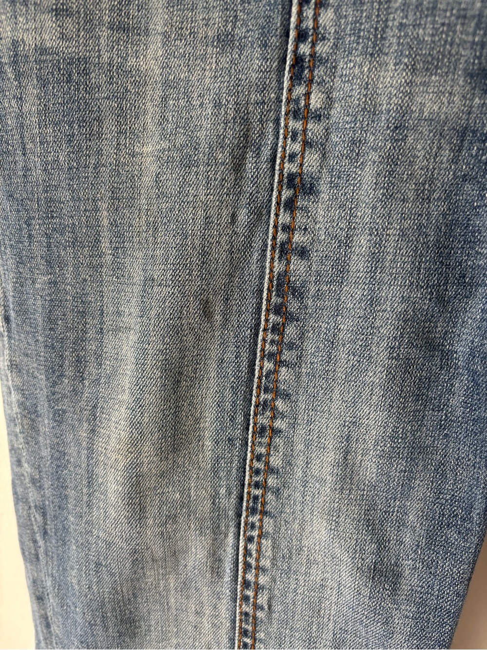Rock & Roll Denim Front Seam High Rise Trouser Medium Wash Jean Wide Leg Bootcut - Picture 5 of 13